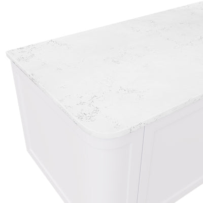 FIENZA BIANCO MARBLE SILICA FREE CURVED DEPTH STONE BENCHTOP (AVAILABLE IN 750MM 900MM 1200MM AND 1500MM)