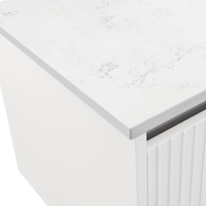 FIENZA BIANCO MARBLE SILICA FREE RECTANGULAR STONE BENCHTOP (AVAILABLE IN 600MM, 750MM, 900MM AND 1200MM)