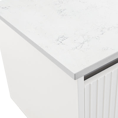 FIENZA BIANCO MARBLE SILICA FREE RECTANGULAR STONE BENCHTOP (AVAILABLE IN 600MM, 750MM, 900MM AND 1200MM)