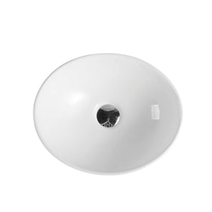 MERCIO BOAT OVAL ABOVE COUNTER BASIN GLOSS WHITE 410MM