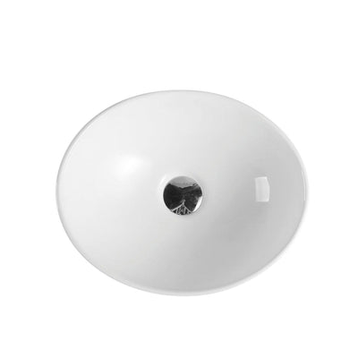 MERCIO BOAT OVAL ABOVE COUNTER BASIN GLOSS WHITE 410MM