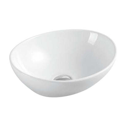 MERCIO BOAT OVAL ABOVE COUNTER BASIN GLOSS WHITE 410MM