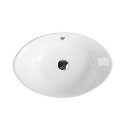 MERCIO BOAT OVAL ABOVE COUNTER BASIN GLOSS WHITE 590MM