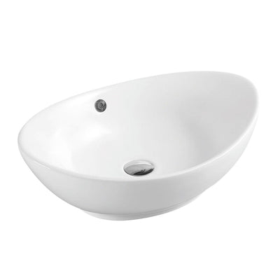 MERCIO BOAT OVAL ABOVE COUNTER BASIN GLOSS WHITE 590MM