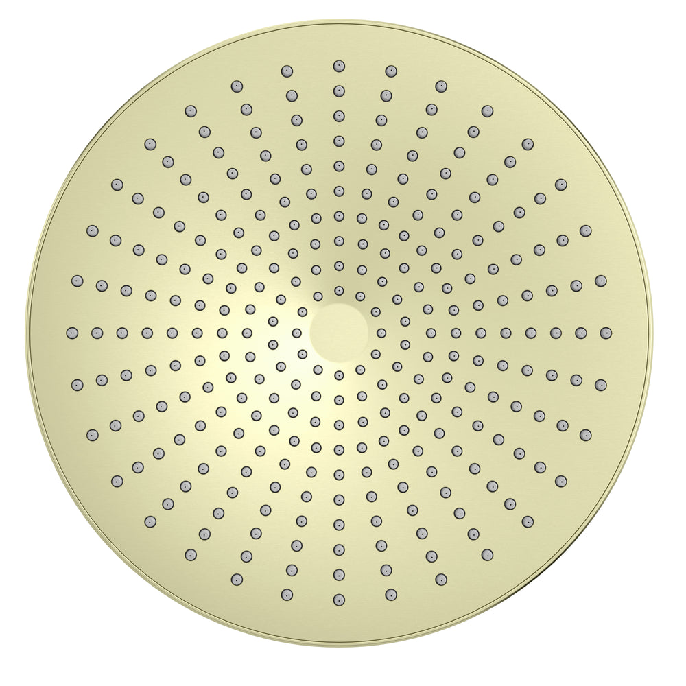 NERO OPAL ROUND SHOWER HEAD 250MM BRUSHED GOLD