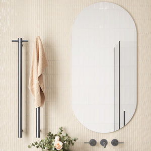 THERMOGROUP 240 VOLT VERTICAL SINGLE HEATED TOWEL RAIL 900MM BRUSHED GUN METAL