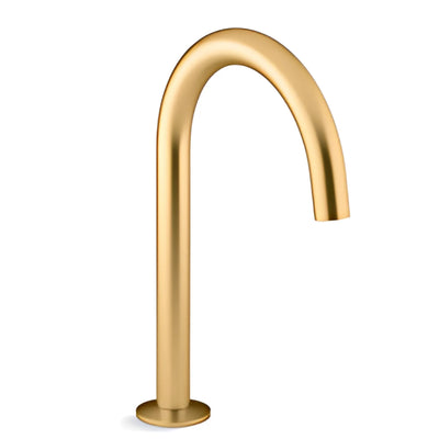 KOHLER COMPONENTS HOB MOUNT TUBE BASIN SPOUT 160MM BRUSHED BRASS