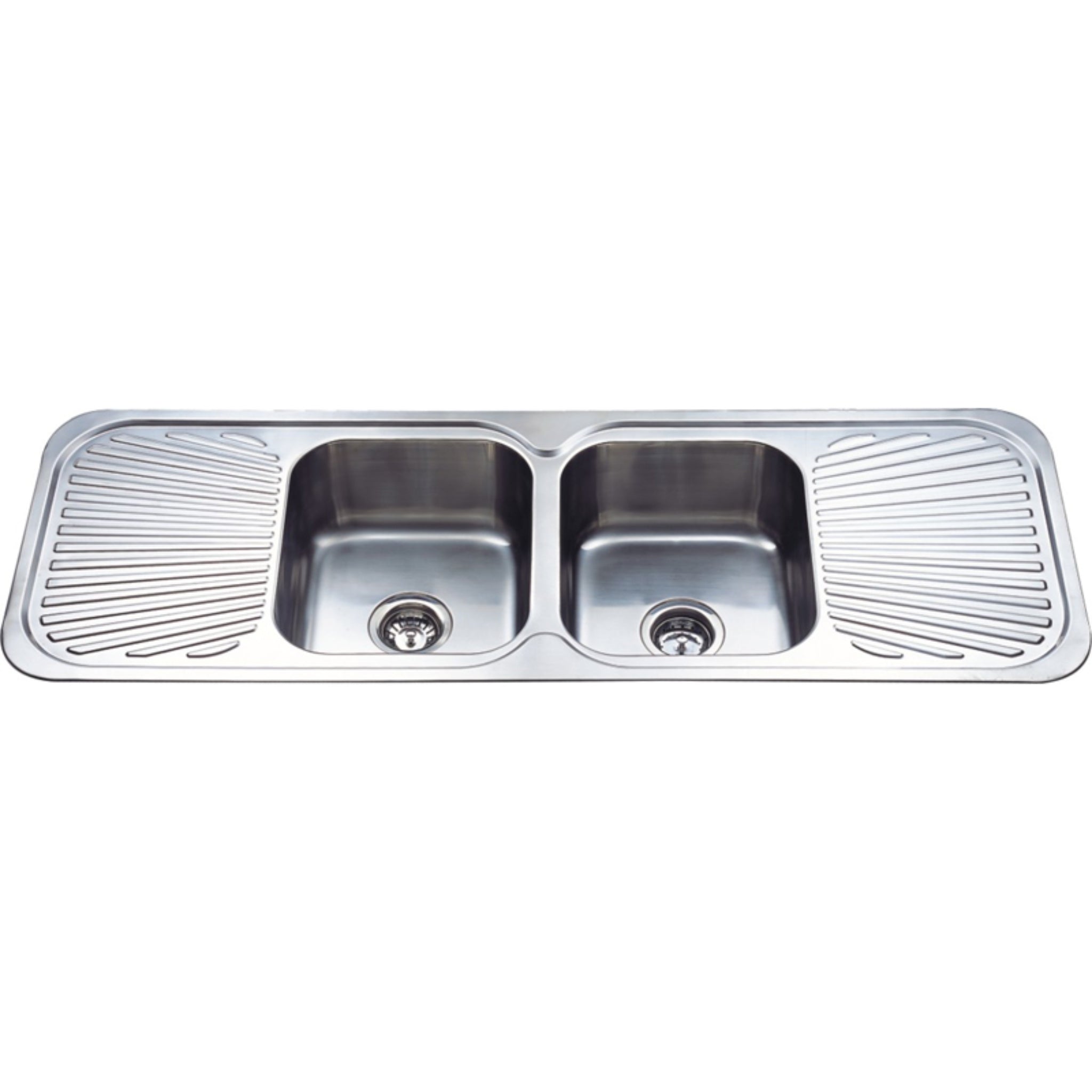 IKON CORA DOUBLE BOWL DOUBLE DRAINER SINK STAINLESS STEEL 1380MM