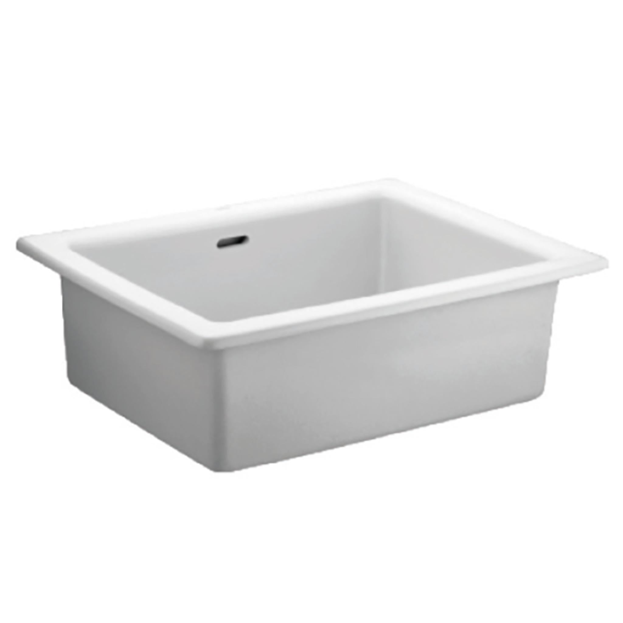JOHNSON SUISSE LARGE UTILITY SINK WHITE 620MM