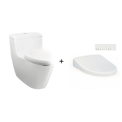 TOTO ONE-PIECE TOILET SUITE AND S7 WASHLET W/ REMOTE AND AUTOLID PACKAGE ELONGATED GLOSS WHITE
