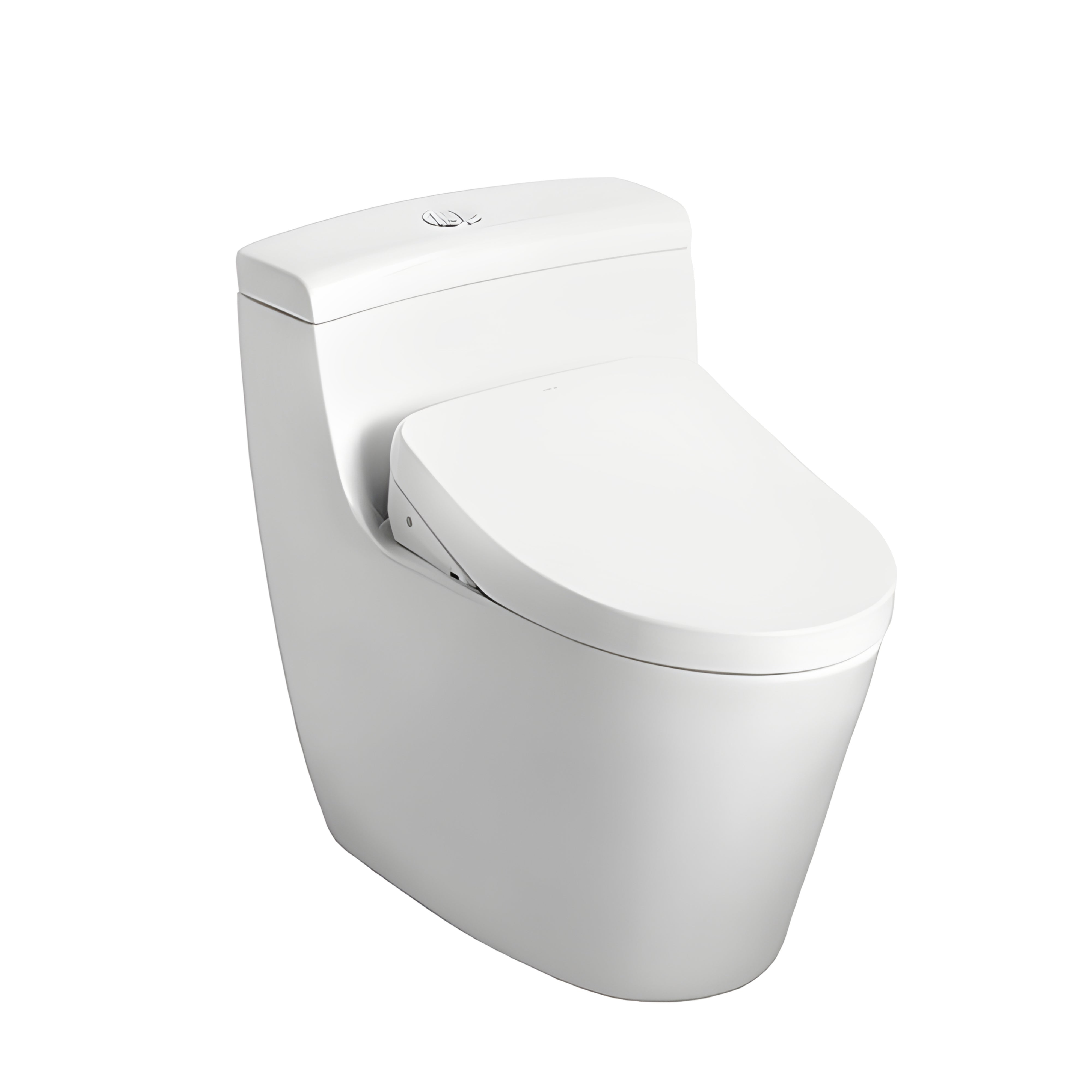 TOTO ONE-PIECE TOILET SUITE AND WASHLET W/ REMOTE AND AUTOLID PACKAGE ELONGATED GLOSS WHITE