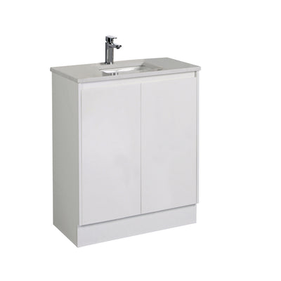AULIC ALICE MATTE WHITE 600MM SINGLE BOWL FLOOR STANDING VANITY