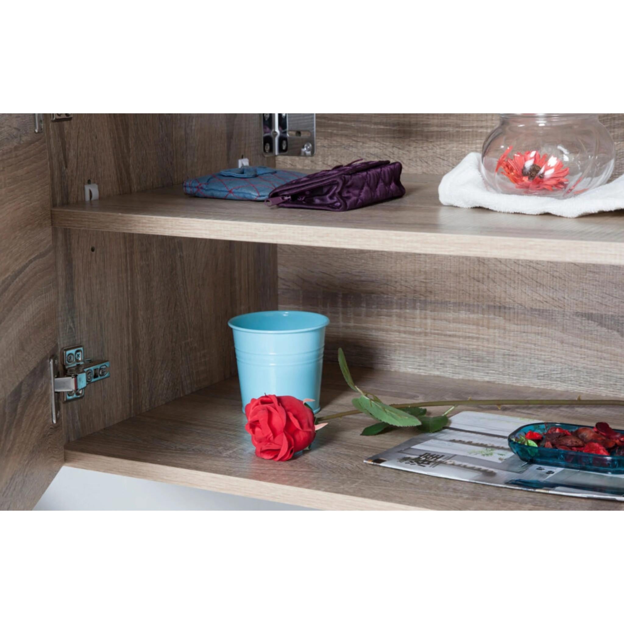 AULIC GRACE WHITE OAK 600MM FLOOR STANDING VANITY