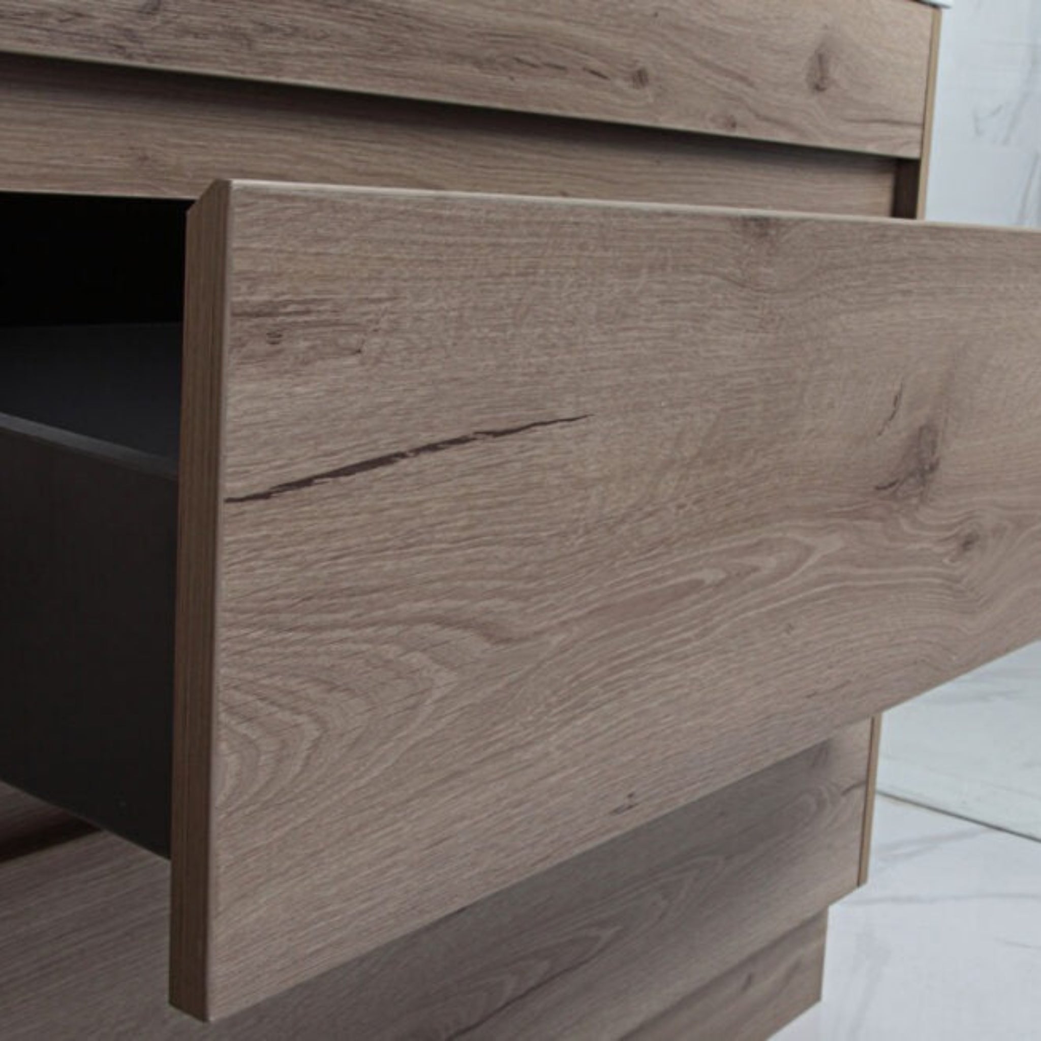 AULIC MAX WHITE OAK 1200MM SINGLE BOWL FLOOR STANDING VANITY