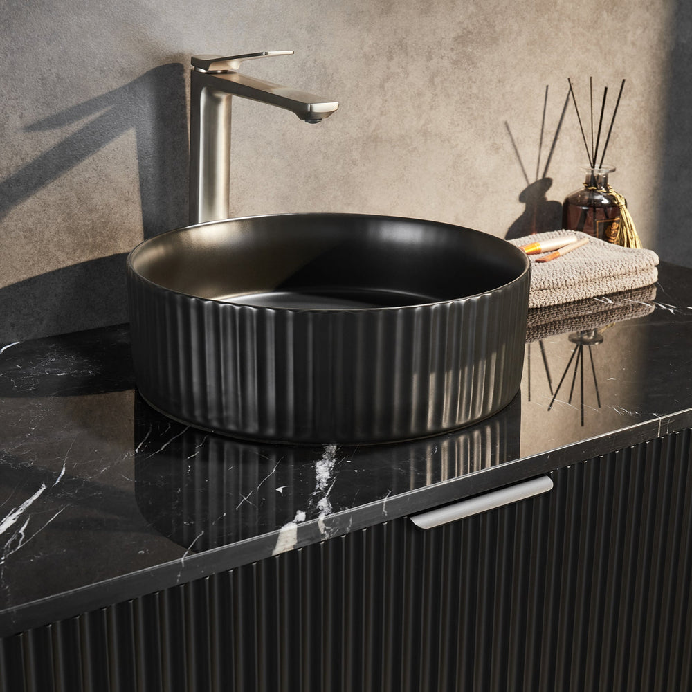CETO AVALON MATTE BLACK 1200MM SINGLE BOWL WALL HUNG VANITY