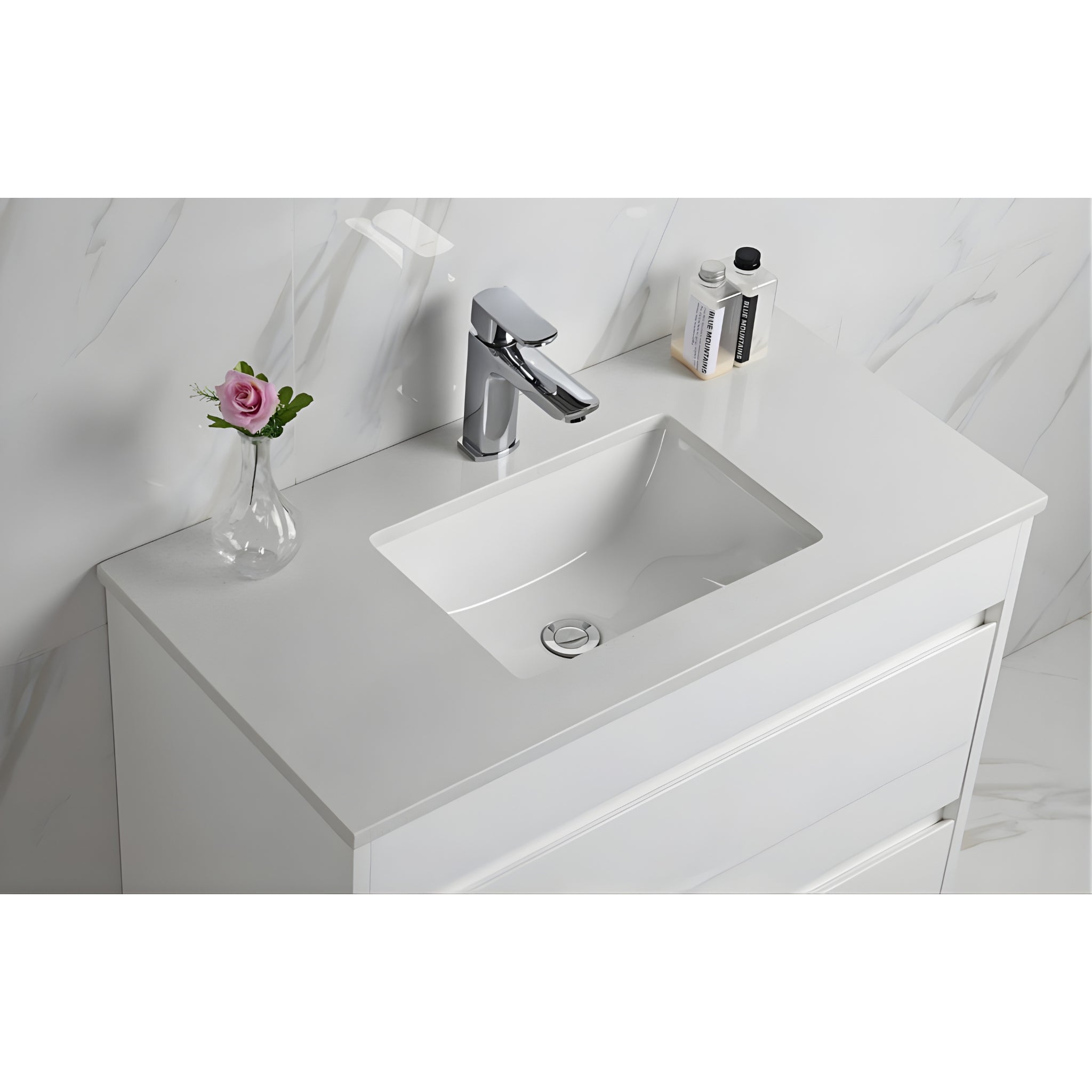 AULIC LEONA GLOSS WHITE 1200MM SINGLE BOWL FLOOR STANDING VANITY