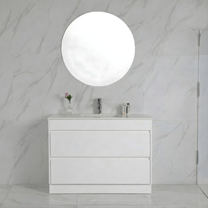 AULIC LEONA GLOSS WHITE 750MM SINGLE BOWL FLOOR STANDING VANITY