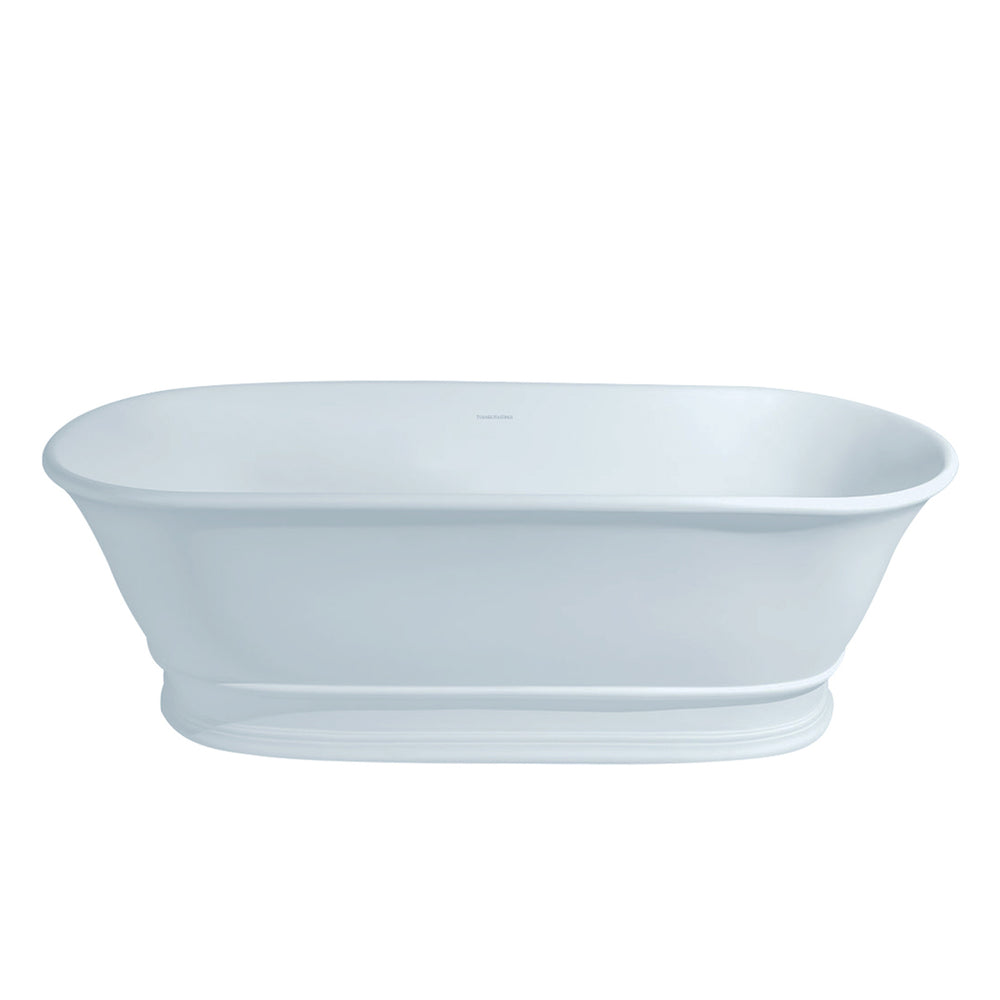 TURNER HASTINGS CAMBRIDGE TITANCAST FREESTANDING OVERFLOW BATHTUB ALICE BLUE (AVAILABLE IN 1560MM AND 1740MM)