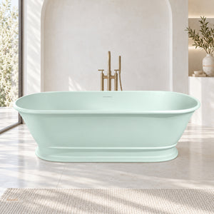 TURNER HASTINGS CAMBRIDGE TITANCAST FREESTANDING NON OVERFLOW BATHTUB FROSTY MINT (AVAILABLE IN 1560MM AND 1740MM)