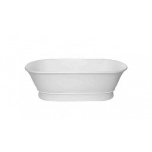 TURNER HASTINGS CAMBRIDGE TITANCAST SOLID SURFACE FREESTANDING BATHTUB GLOSS WHITE WITH OVERFLOW (AVAILABLE IN 1555MM & 17400MM)