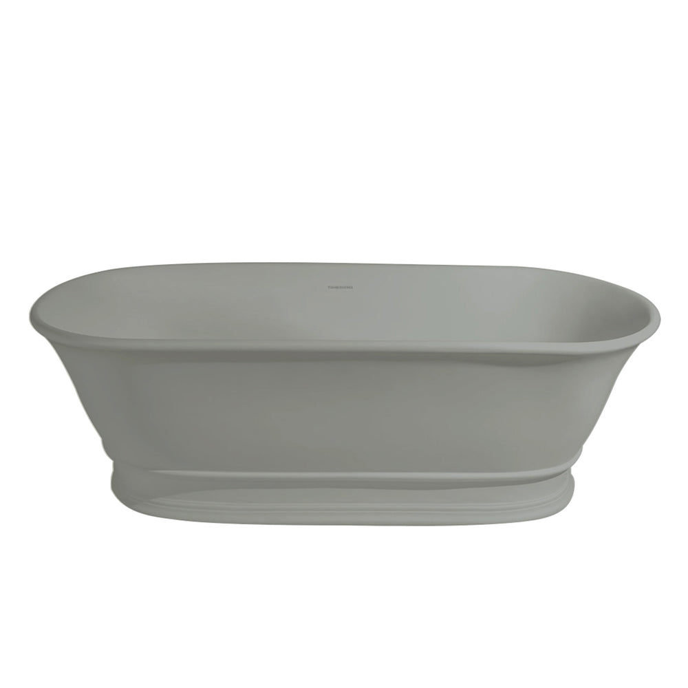 TURNER HASTINGS CAMBRIDGE TITANCAST FREESTANDING OVERFLOW BATHTUB INDUSTRIAL GREY (AVAILABLE IN 1560MM AND 1740MM)