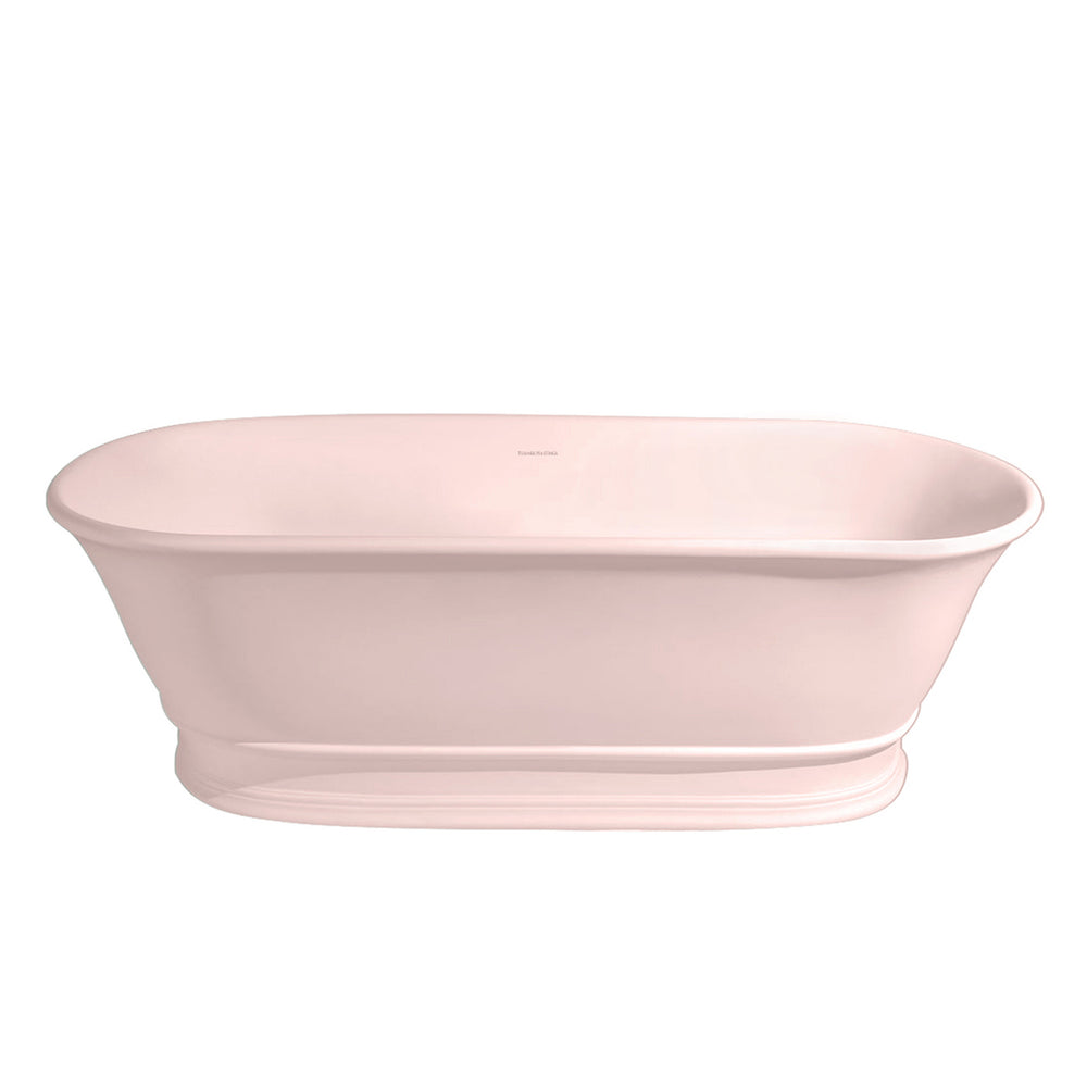 TURNER HASTINGS CAMBRIDGE TITANCAST FREESTANDING OVERFLOW BATHTUB MISTY ROSE (AVAILABLE IN 1560MM AND 1740MM)