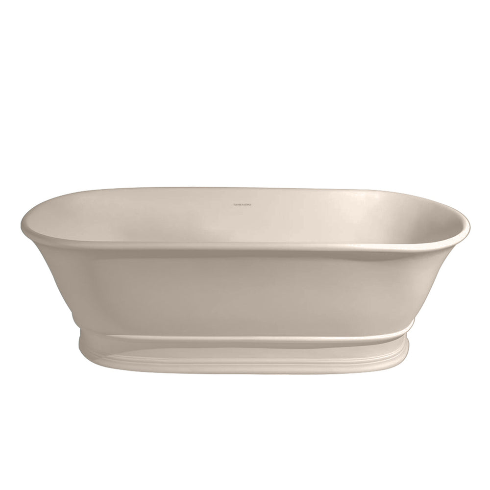 TURNER HASTINGS CAMBRIDGE TITANCAST FREESTANDING NON OVERFLOW BATHTUB NATURAL LINEN (AVAILABLE IN 1560MM AND 1740MM)