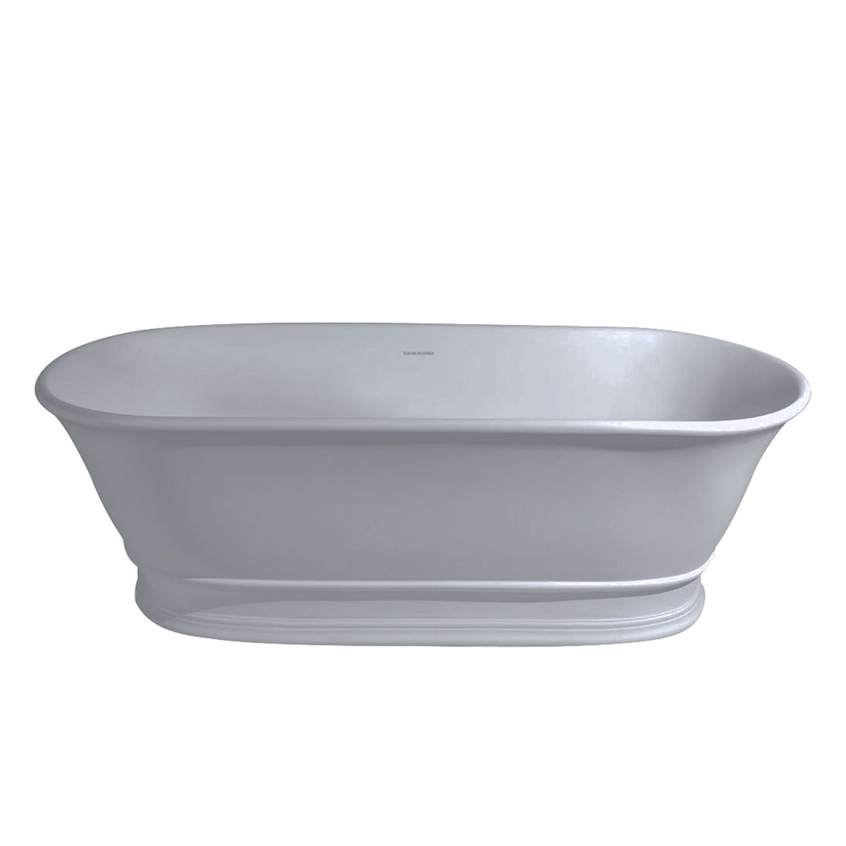 TURNER HASTINGS CAMBRIDGE TITANCAST FREESTANDING OVERFLOW BATHTUB POWDER GREY (AVAILABLE IN 1560MM AND 1740MM)