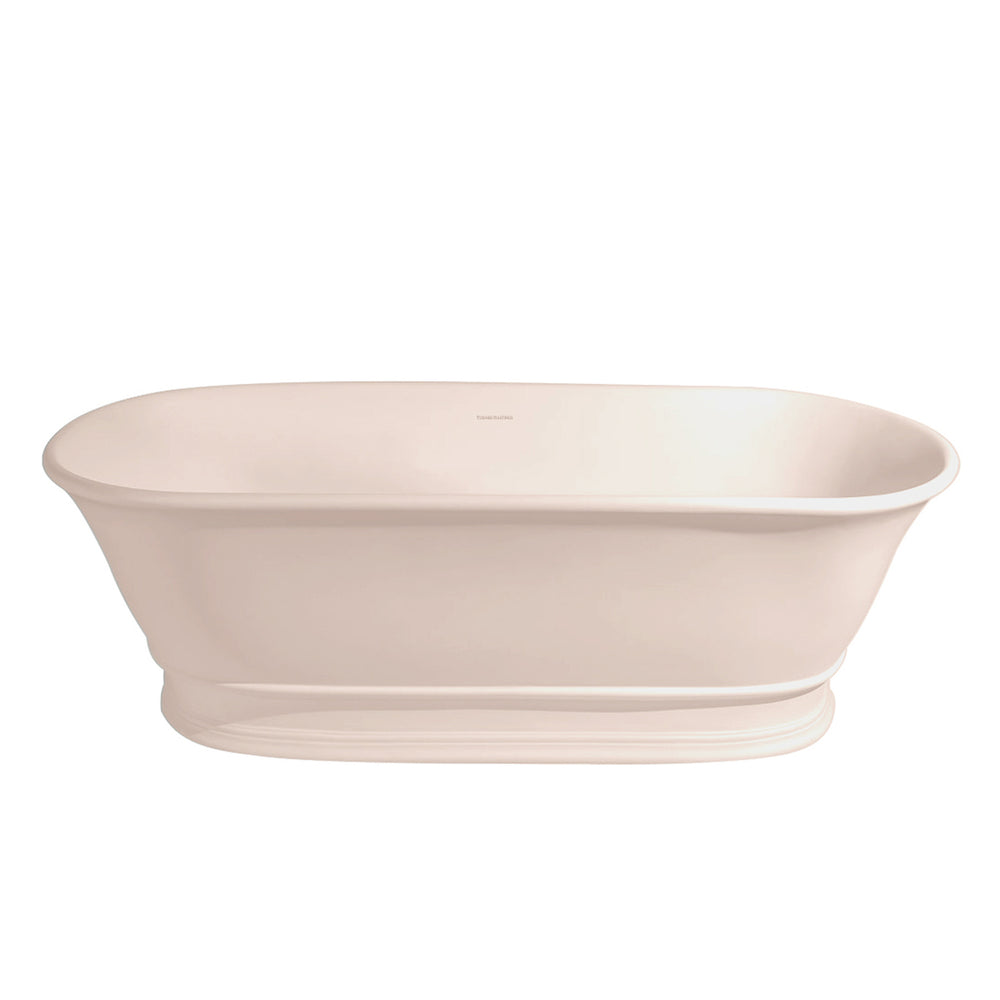 TURNER HASTINGS CAMBRIDGE TITANCAST FREESTANDING NON OVERFLOW BATHTUB SOFT PEACH (AVAILABLE IN 1560MM AND 1740MM)