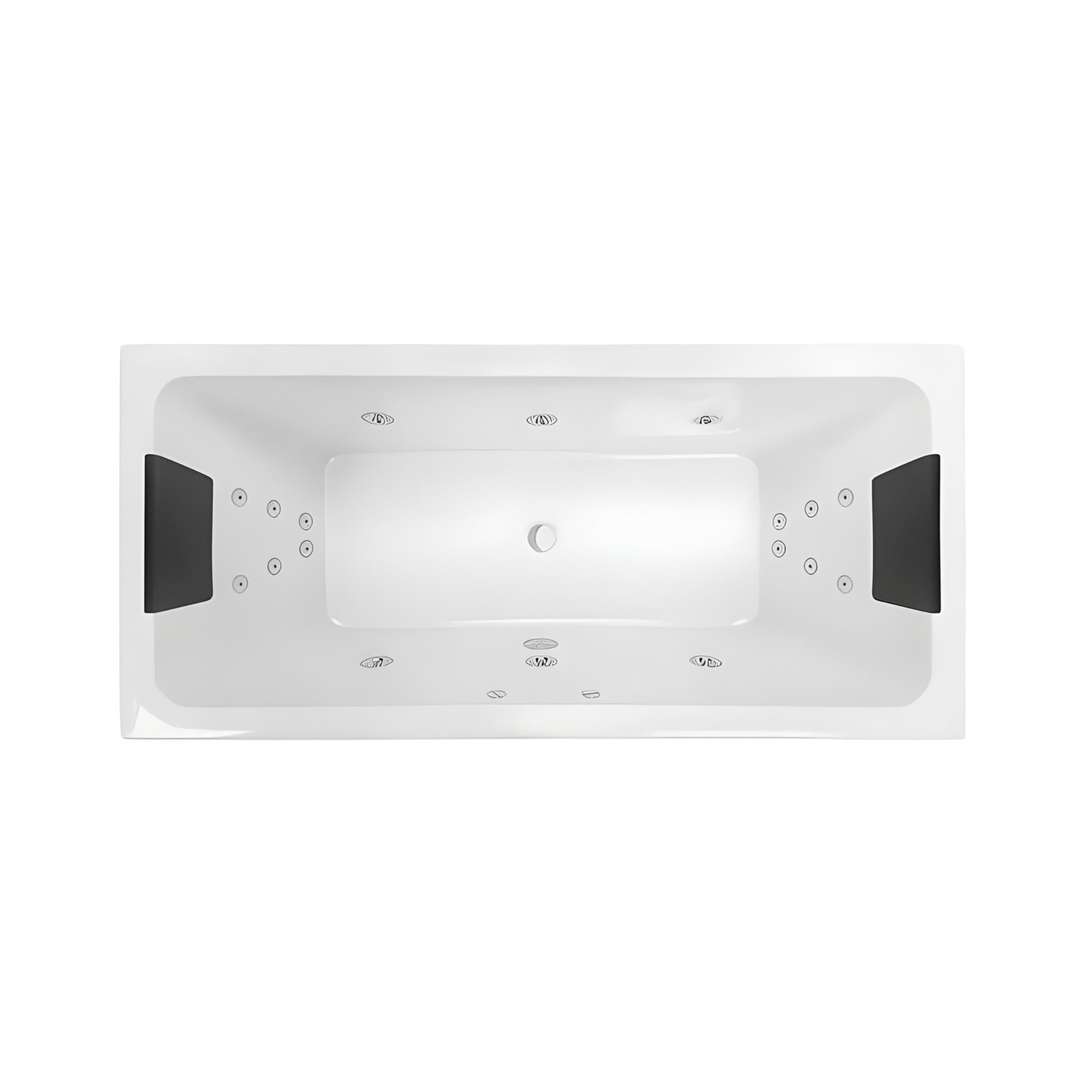 DECINA CARINA INSET DOLCE VITA SPA BATH GLOSS WHITE (AVAILABLE IN 1675MM AND 1750MM) WITH 18-JETS