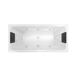 DECINA CARINA INSET DOLCE VITA SPA BATH GLOSS WHITE (AVAILABLE IN 1675MM AND 1750MM) WITH 18-JETS