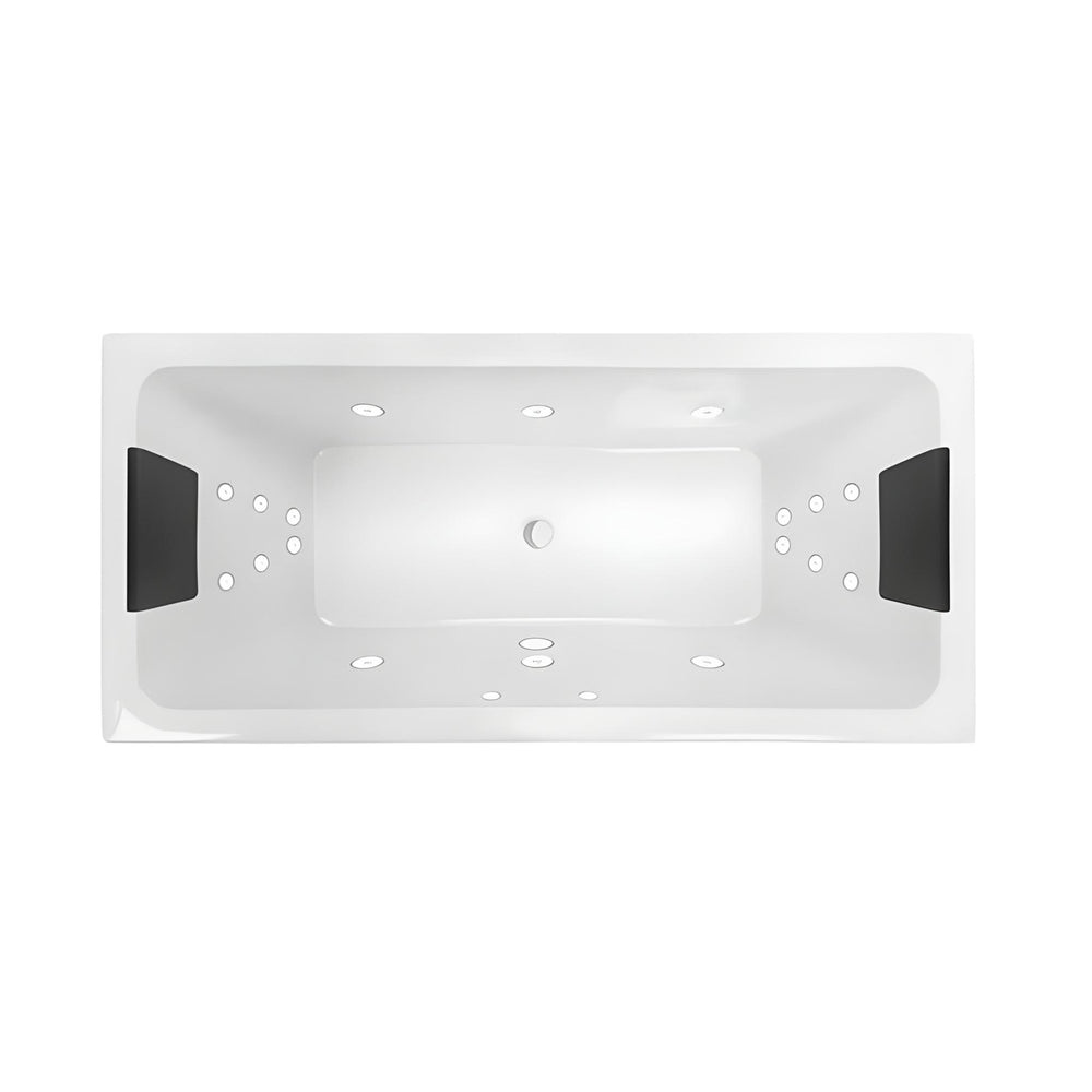 DECINA CARINA INSET DOLCE VITA SPA BATH GLOSS WHITE (AVAILABLE IN 1675MM AND 1750MM) WITH 18-JETS