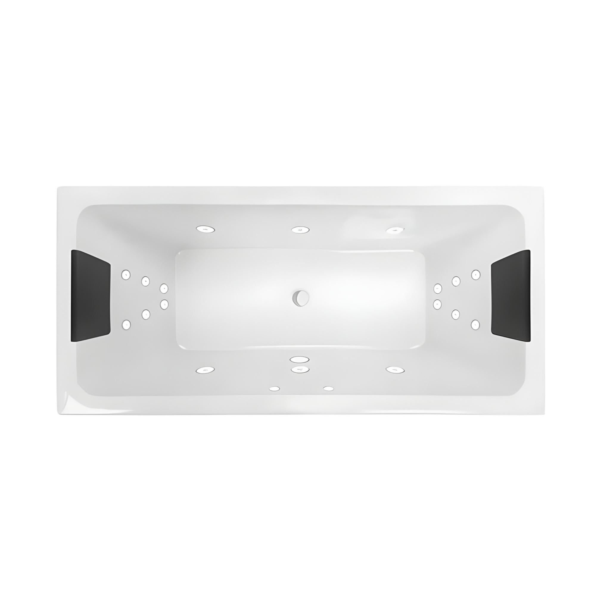 DECINA CARINA INSET DOLCE VITA SPA BATH GLOSS WHITE (AVAILABLE IN 1675MM AND 1750MM) WITH 18-JETS