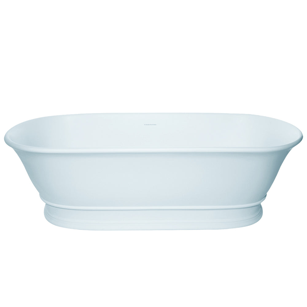 TURNER HASTINGS CAMBRIDGE TITANCAST FREESTANDING OVERFLOW BATHTUB ALICE BLUE (AVAILABLE IN 1560MM AND 1740MM)