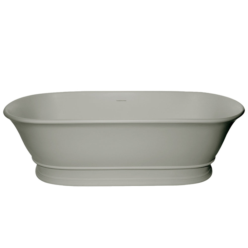 TURNER HASTINGS CAMBRIDGE TITANCAST FREESTANDING OVERFLOW BATHTUB INDUSTRIAL GREY (AVAILABLE IN 1560MM AND 1740MM)