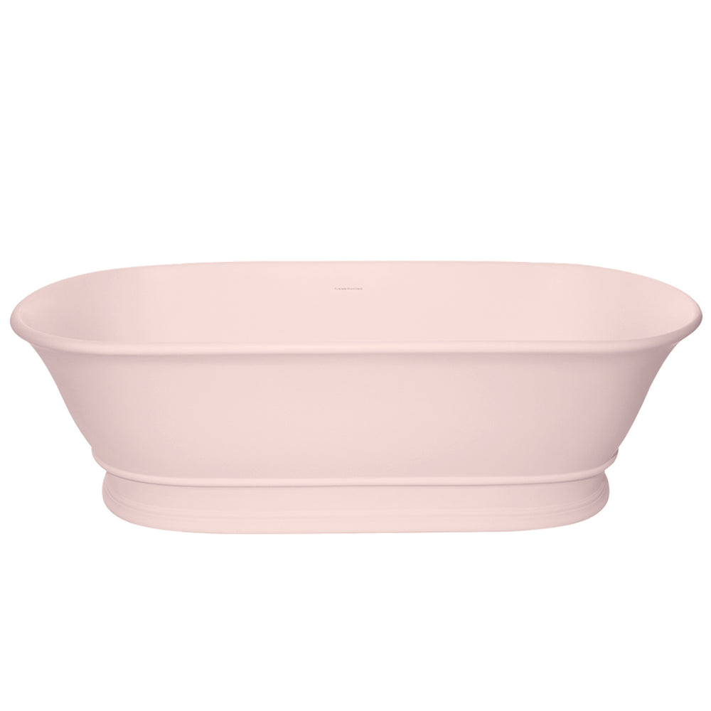 TURNER HASTINGS CAMBRIDGE TITANCAST FREESTANDING OVERFLOW BATHTUB MISTY ROSE (AVAILABLE IN 1560MM AND 1740MM)