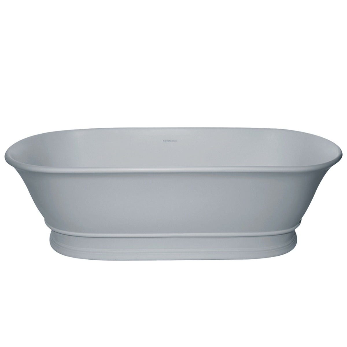 TURNER HASTINGS CAMBRIDGE TITANCAST FREESTANDING OVERFLOW BATHTUB POWDER GREY (AVAILABLE IN 1560MM AND 1740MM)