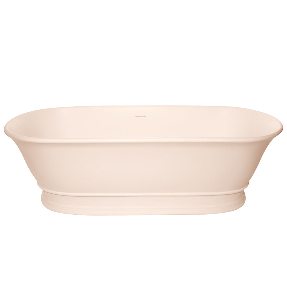 TURNER HASTINGS CAMBRIDGE TITANCAST FREESTANDING NON OVERFLOW BATHTUB SOFT PEACH (AVAILABLE IN 1560MM AND 1740MM)
