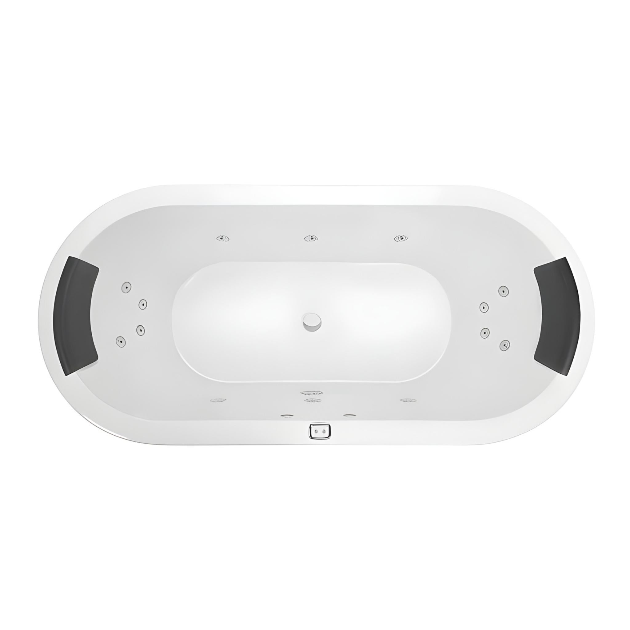 DECINA CAVAL INSET CONTOUR SPA BATH GLOSS WHITE 1790MM WITH 14-JETS