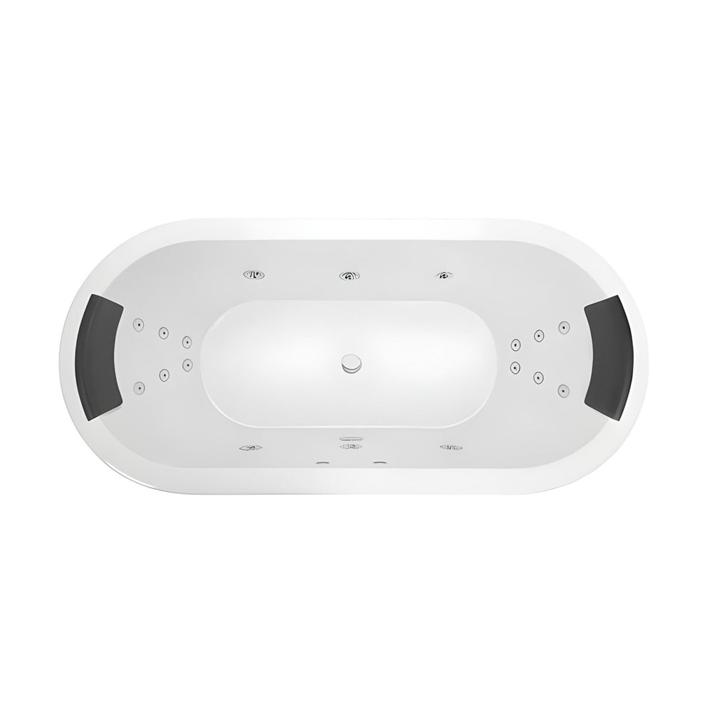 DECINA CAVAL INSET DOLCE VITA SPA BATH GLOSS WHITE 1790MM WITH 18-JETS