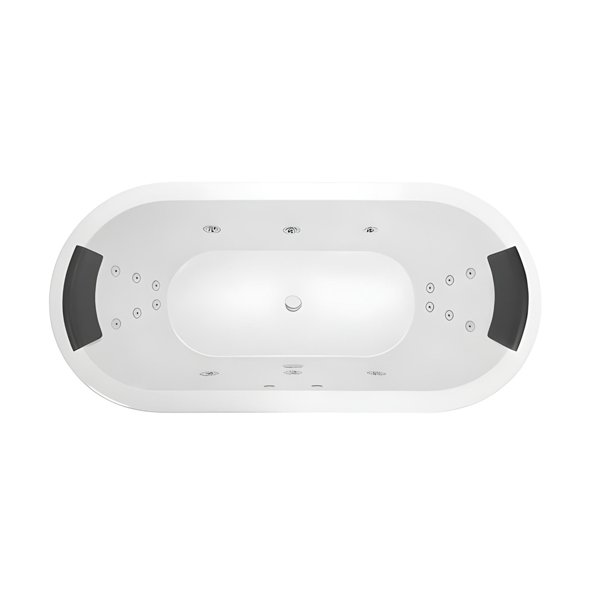 DECINA CAVAL INSET DOLCE VITA SPA BATH GLOSS WHITE 1790MM WITH 18-JETS