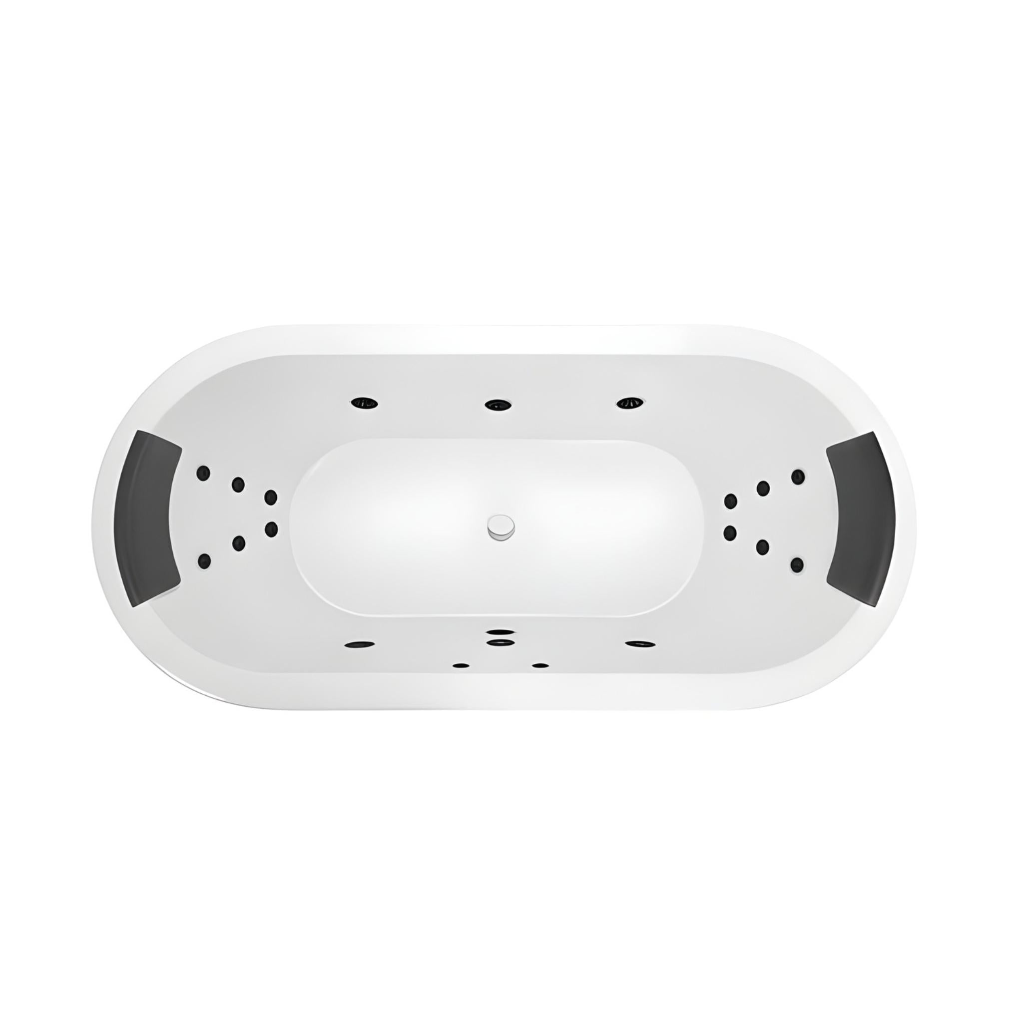 DECINA CAVAL INSET DOLCE VITA SPA BATH GLOSS WHITE 1790MM WITH 18-JETS