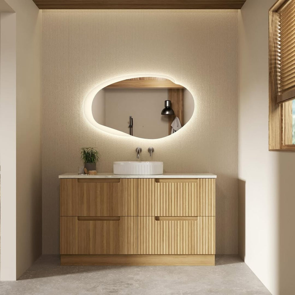 AULIC LOVINA HARVEST OAK 1500MM SINGLE BOWL FREESTANDING VANITY