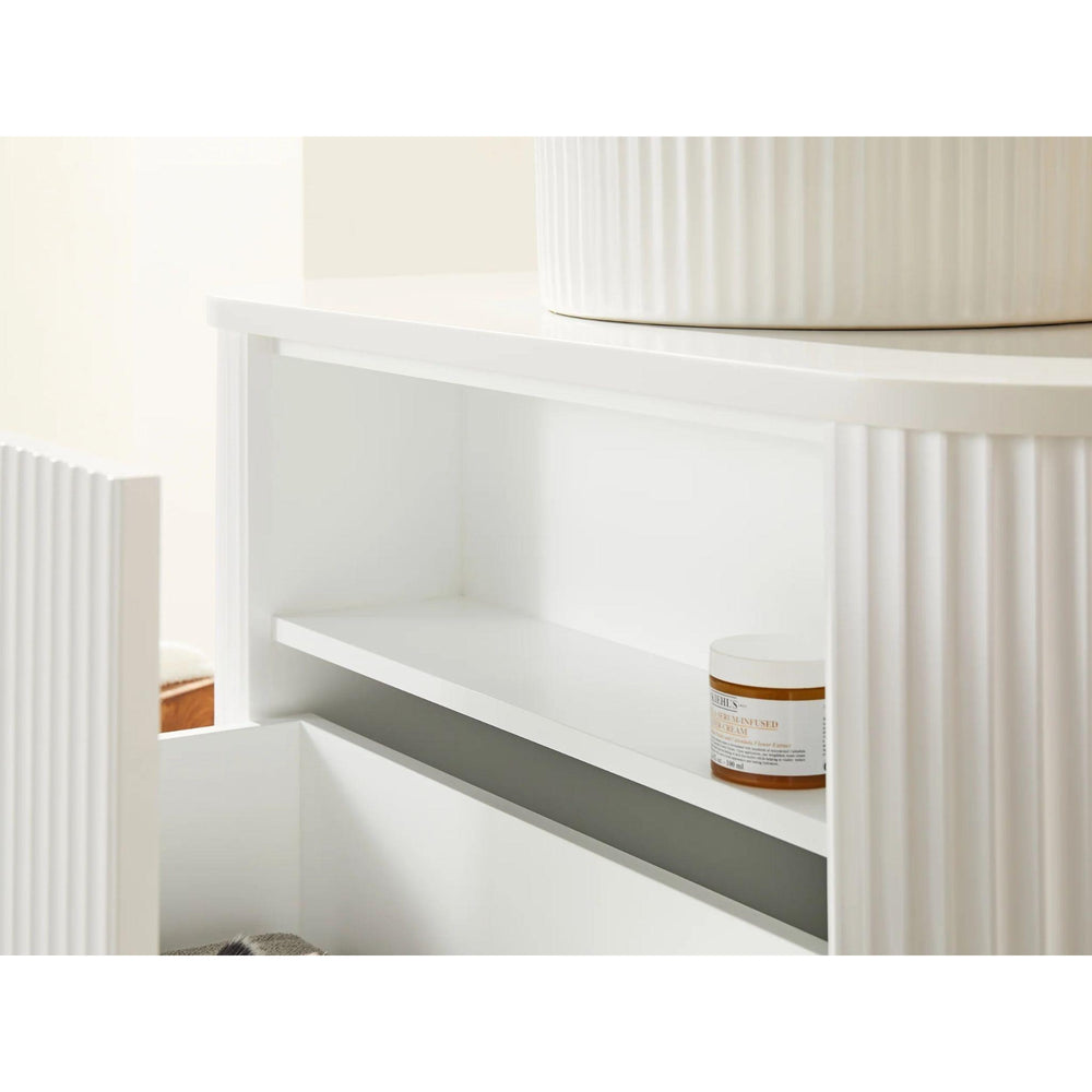 CETO AVALON MATTE WHITE 600MM SINGLE BOWL WALL HUNG VANITY