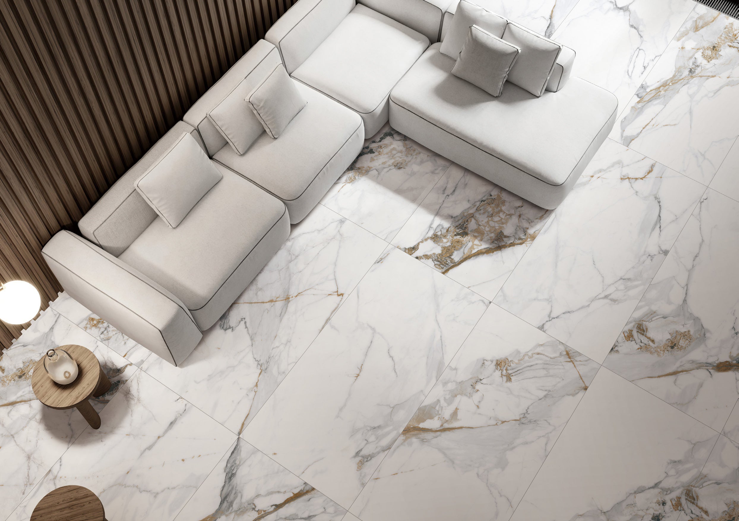 ELITE CALACUTTA ORO MATTE 600X1200MM RECTANGULAR TILE (PER BOX)