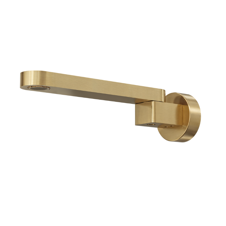 Linsol Capo Swivel Bath Spout 236mm Brushed Brass