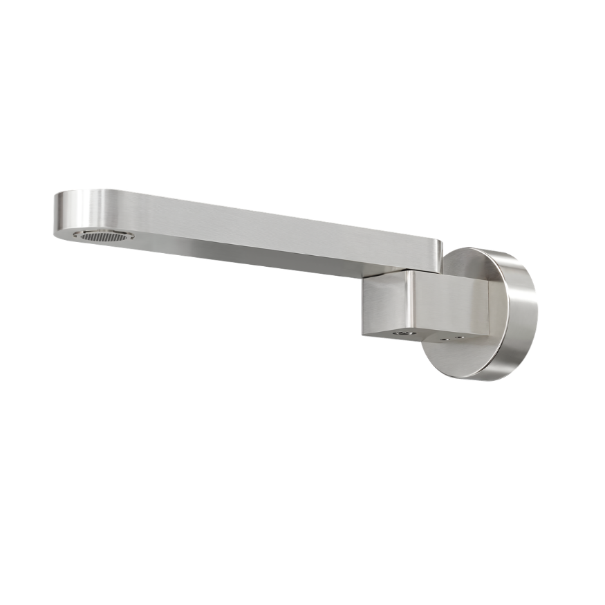 Linsol Capo Swivel Bath Spout 236mm Brushed Nickel