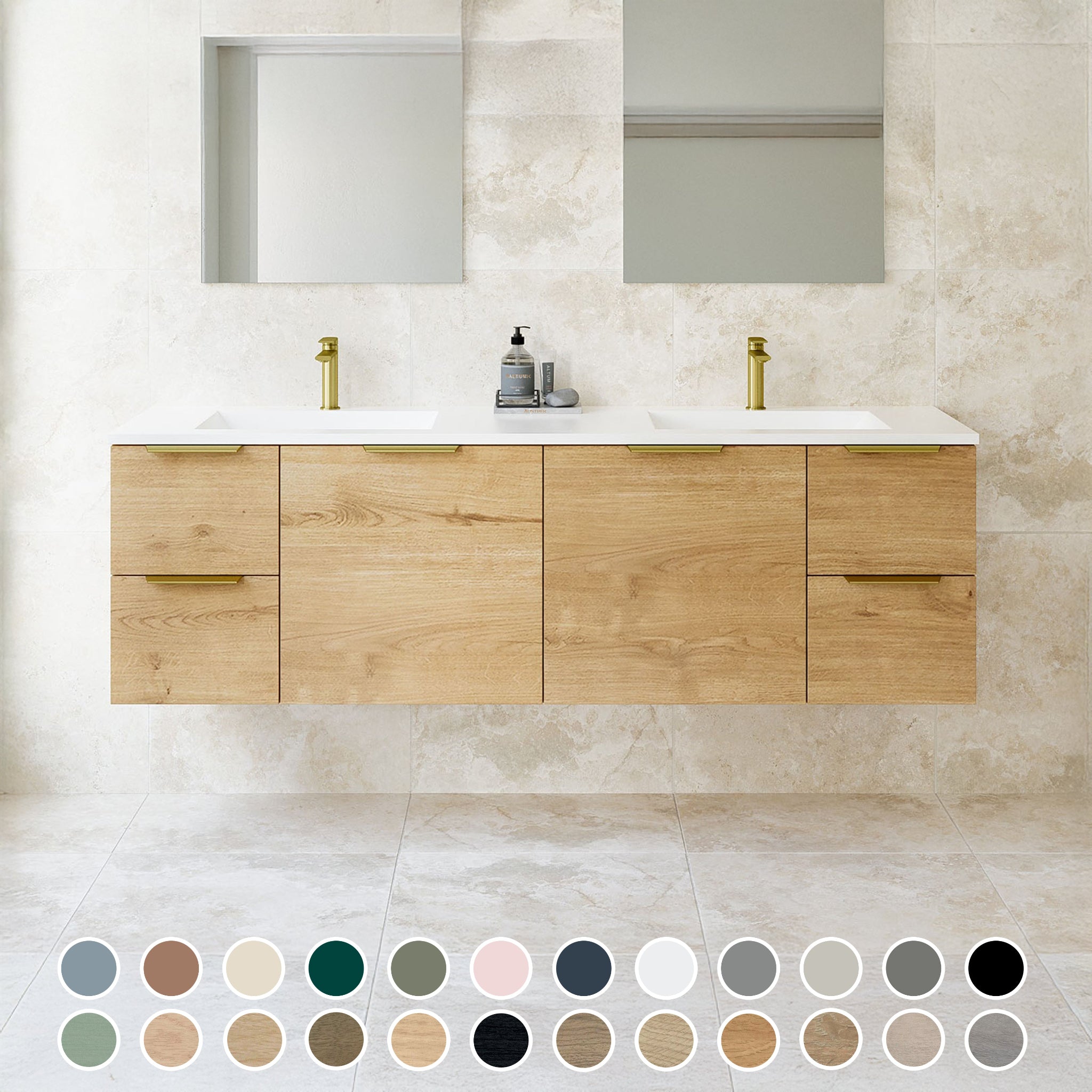 TIMBERLINE CARLO CUSTOM WALL HUNG VANITY (ALL SIZING)