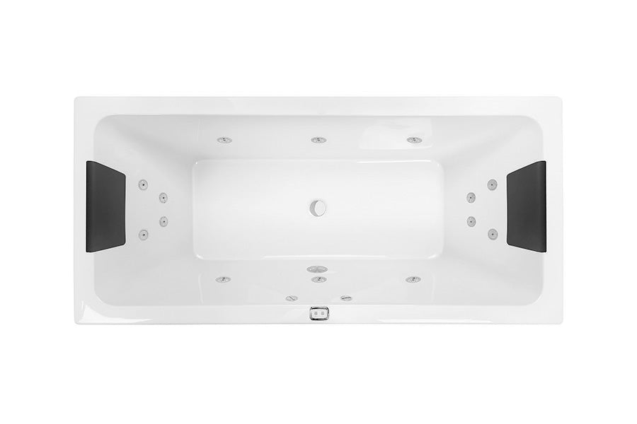 DECINA CARINA INSET CONTOUR SPA BATH GLOSS WHITE (AVAILABLE IN 1525MM, 1675MM AND 1750MM) WITH 14-JETS