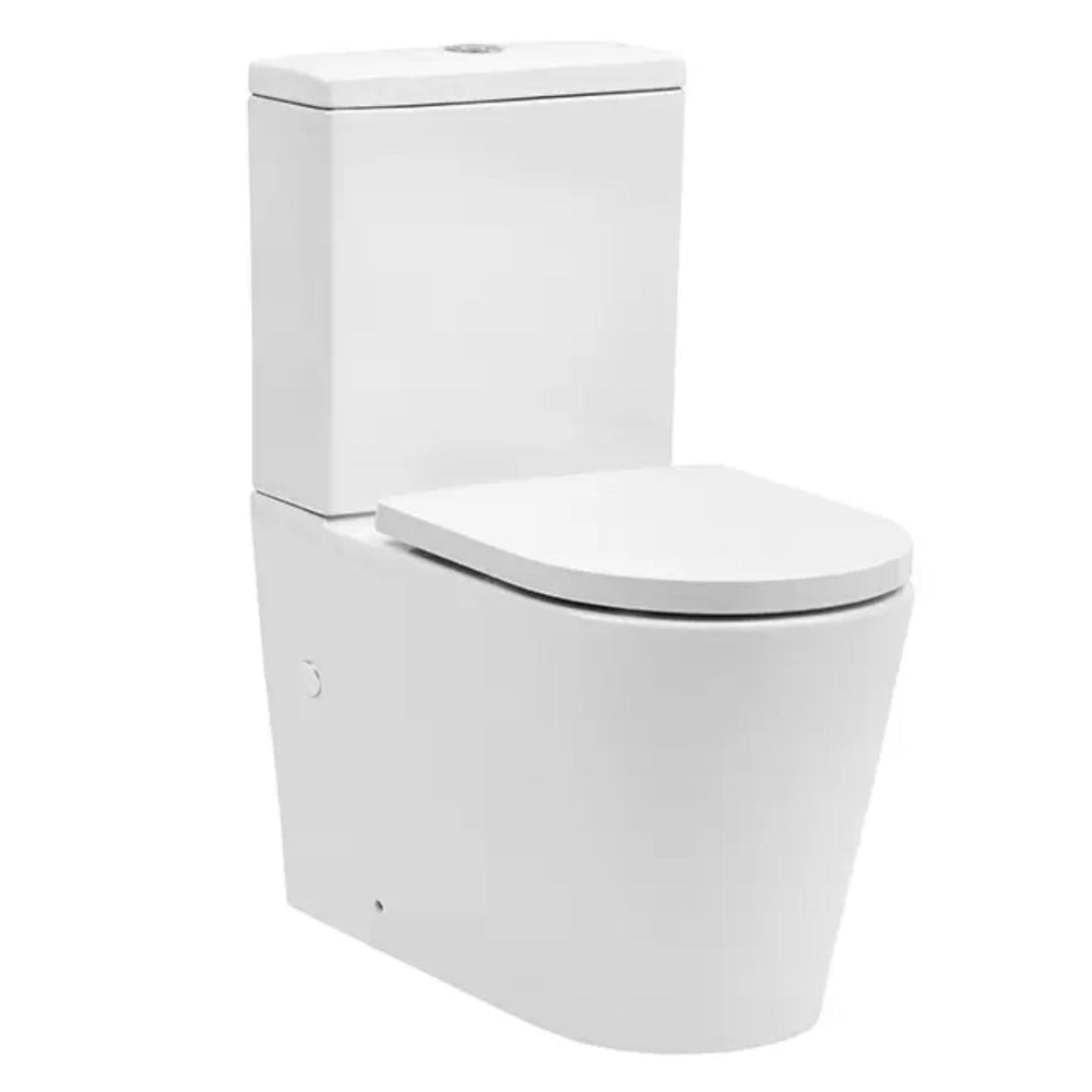 DECINA CARINA RIMLESS UNIVERSAL BACK-TO-WALL TOILET SUITE GLOSS WHITE